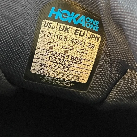 HOKA Men's ARAHI 7 (2E Width) M-1147870 OPC - OUTER SPACE/WHITE Wide Size 11 NEW - Picture 11 of 13